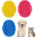 Fchhk - lot de 3 brosses de bain pour chien et chat, brosse de toilettage en silicone, brosse de lavage, ...