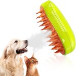 Fchhk - brosse a vapeur 3 en 1 pour chat - peigne de massage a vapeur avec epilateur, dmlant et solution ...