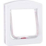 Fchhk - chatire, 4 voies, hxl 22x20 cm, avec aimant, verrouillable, pour chats & petits chiens, blanc ...