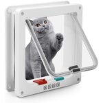 Fchhk - chatire pour chat - 4 voies de verrouillage - grande porte de chambre - rsistante aux intempries ...