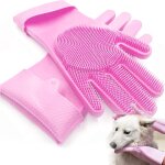 Fchhk - gant de toilettage pour chien chat, gants de massage en silicone souple, brosse douce pour chats, ...