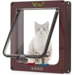 Fchhk - moyen chatiere pour chat taille extrieure 19. 7 x 19cm porte intrieure de verrouillage a 4 ...