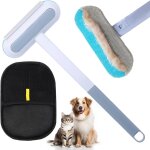 Fchhk - yomi lot de 2 gants d'pilation pour animaux de compagnie, gants de toilettage double face avec ...