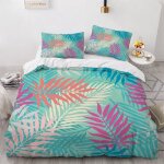 Feuilles de palmier housse de couette x imprim�� d couleur parure de lit personnes ado fille enfants ...