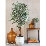 Ficus plante artificielle vert panach� en pot h110