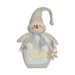 Figurine d�corative bonhomme de neige 15 x 65, 5 x 27 cm blanc