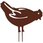 Figurine � piquer poule 28x39cm fer vieilli