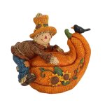 Figurines de rcolte en forme d'pouvantail avec des citrouilles, dcorations de thanksgiving, dcor ...