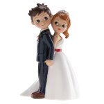 Figurine resine couple mariage elle et lui 16cm