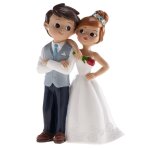 Figurine resine couple mariage repos epaule 16cm