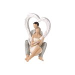 Figurine resine couple maries c�ur amour 14. 5cm