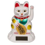 Figurine solaire chat porte bonheur