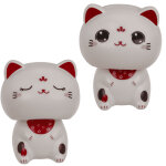 Figurine solaire chat porte - bonheur mod�le al�atoire 5, 5 cm