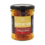 Filets de thon huile olive et tomates séchées - pot 200g Filets de thon huile olive et tomates séchées - pot 200g