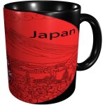 Fille asiatique japonaise avec fleur d'eventail rouge tasses a cafe en ceramique 11oz nouveaute tasse ...