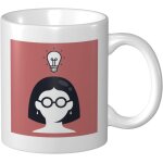 La fille aux lunettes a eu une idee brillante tasse a cafe 11 oz pour le bureau a la maison cadeau d'anniversa ...