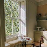 Film adh�sif vitrage funlife 75x300 cm motif feuilles eucalyptus, occultant �lectrostatique d�coratif, ...