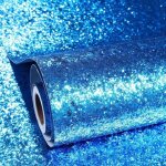 Film d�coratif adh�sif effet paillettes imperm�able vinyle renforc� 40 cm x 7 m bleu profond pour meubles ...