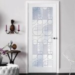 Film fen�tre givr� rayures blanc vinyle electrostatique 58x200cm facile � poser r�utilisable d�coration ...
