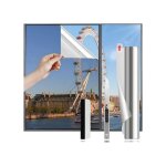 Film miroir fen�tre 75x200cm anti - regard & uv - adh�sif sans colle effet miroir argent - isolation ...