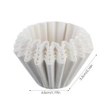 Filtre a caf en forme de gteau, 50 pices, pour une seule portion, filtre en papier blanc, tasse a ...