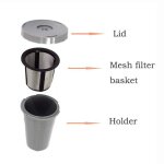 Filtres a caf rutilisables k - cup, filtre, dosette remplie de capsules, machine a th, tasse d'gouttage, ...