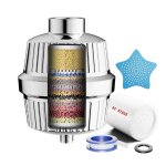 Filtre de douche cobbe 34 etapes avec vitamine c pour eau dure, filtre anti - calcaire avec 2 cartouches ...