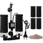 Filtre eponge d'aquarium electrique avec 2 paires d'éponges de remplacement et billes céramique, pour ... Filtre eponge d'aquarium electrique avec 2 paires d'éponges de remplacement et billes céramique, pour ...