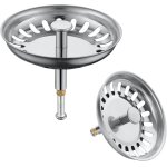 Filtre evier cuisine  79 mm, bouchon evier cuisine inox, 2 filtre a evier de cuisine, filtre bouchon ...