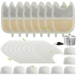 Filtres pour fontaine a chat, lot de 12 filtres a charbon et 12 filtres mousse filtre de rechange avec ...
