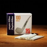Filtre en papier pour pipe  fumer, 100 pices, 3mm, bricolage, l = 50mm, outils de filtrage du goudron ...