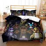 Five nights at freddy's parure de lit pour enfant en microfibre avec taie d'oreiller, motif de dessin ...