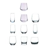Fltes a champagne en verre sans tige, verres a vin, gobelets d'eau, sans bpa, 40ja