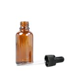 Flacon compte - gouttes rechargeable avec pipette marron 15 ml