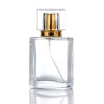Flacon vaporisateur de parfum rechargeable, flacon en verre or 50 ml