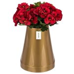 Flacon vase c�ne cimeti�re dor� 25x20 cm composition pour tombe plastique