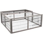 Flamingo clapier pliable avec 2 portes mel 116x112x45 cm