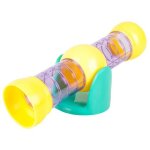 Flamingo pet products tunnel a bascule jaune et violet. � 5 cm 26, 5 cm. pour hamster.
