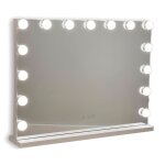 Flamingueo miroir maquillage lumineux - miroir coiffeuse 15 lumi�res, miroir led 3 modes, miroir grossissant ...
