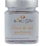 Fleur de sel aux poivres maison charteau gurande, 130gr