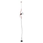 Flos lampe a suspension parentesi d avec variateur (rouge - acier / elastom�re)