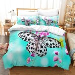 Flower ensemble de literie pi��ces imprim�� en d, housse de couette en polycoton doux et confortable, ...