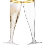 Fl�tes a champagne dor�es en abs ¿ 16 cm