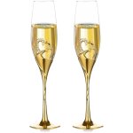 Fl�tes champagne en forme de c?ur ¿ lot de 2 pcs
