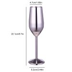 Flte a champagne incassable en acier inoxydable, verre a vin, or, argent, cocktail, flte en mtal, ...