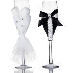 Fl�tes a champagne mariage en cristal avec strass