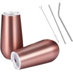 Fl�tes champagne or rose double paroi ¿ lot de 2