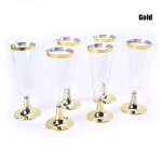 Fltes a champagne en plastique, verres a vin rouge jetables de 150ml, gobelet de cocktail, fournitures ...
