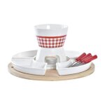 Fondue dkd home decor rouge (26 5 x 26 5 x 1 5 cm) (10 pcs) Fondue dkd home decor rouge (26 5 x 26 5 x 1 5 cm) (10 pcs)