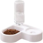 Fontaine automatique 2 en 1 pour animaux de compagnie, abreuvoir et distributeur de nourriture pour chats ...